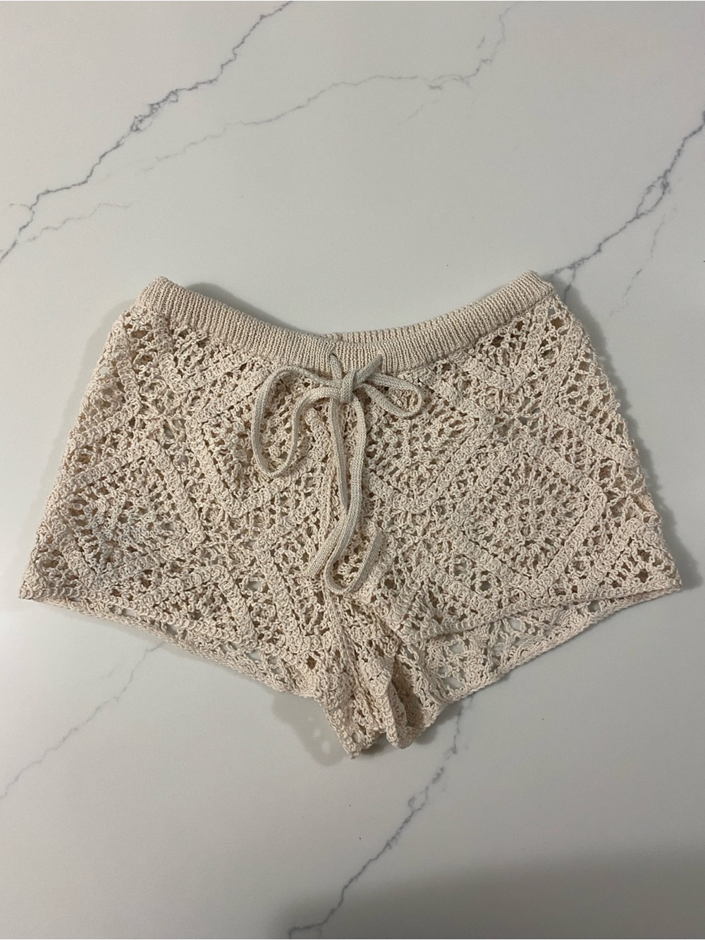 Wild Fable Crochet Cover-up Shorts in Cream